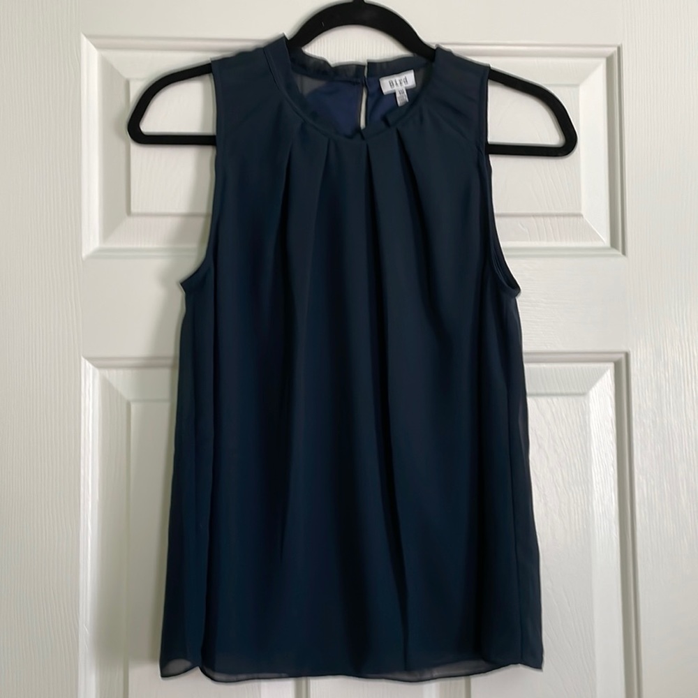 Sleeveless Navy Top